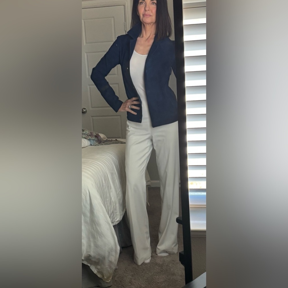 Belstaff suede jacket w/black leather detail